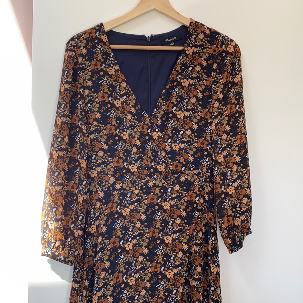 Madewell 00 neutral floral maxi dress